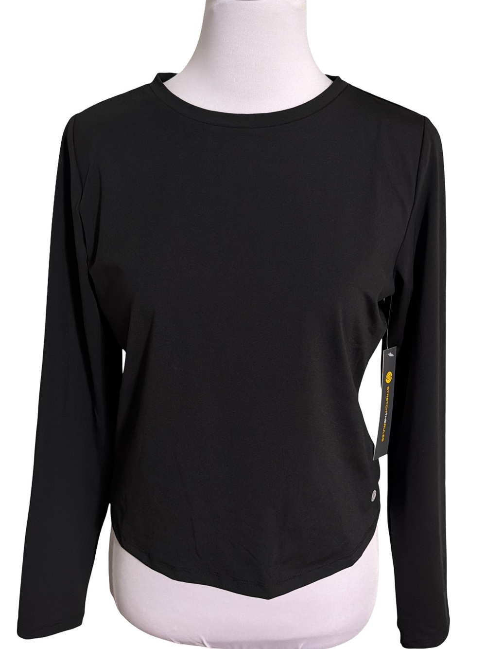Everyday Black Long Sleeve Crewneck Top